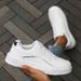 2025 Women's Black Sneakers Stylish Low Top Design Comfortable Lace Up Fit Versatile Casual Shoe Trendy Fashion Footwear_desvips.com