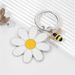 Creative little bee flower keychain pendant backpack schoolbag pendant DIY jewelry accessories metal car keychain_desvips.com