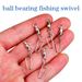 8-Shaped Connector Single Head Bearing Swivel + Curved Snap Accessories Bulk Eight-Shaped Ring Fishing Gear Supplies_desvips.com
