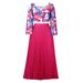 Women's Clothing women's summer new fashion V neck printed top pleated long skirt two piece suit_desvips.com