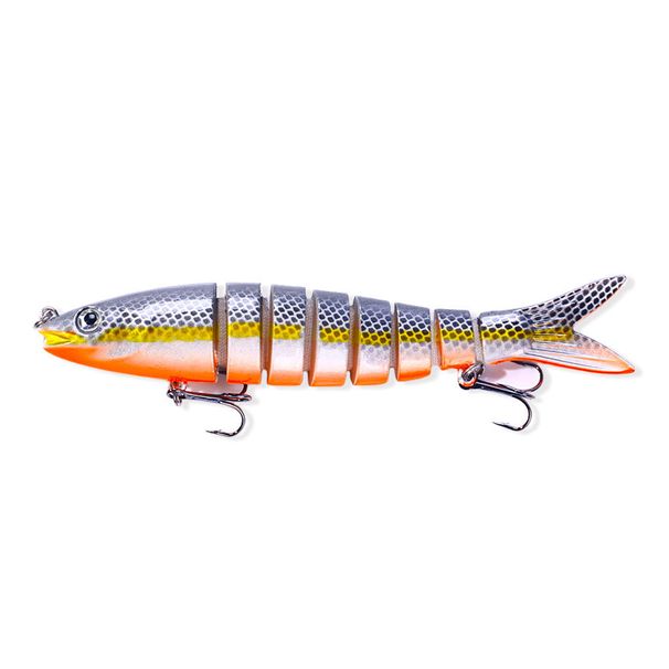 1pcs 13.4cm/18.6g Swimbait Pike Wobblers Crankbait Fishing Lure Multi Jointed Hard Bait Musky Sinking Isca Swimbait Lure_desvips.com