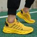 Men Comfortable Unisex Sneaks Breathable Couple Running Shoes Women Tennis Sports Shoe Size 37-47 Yellow Walking_desvips.com