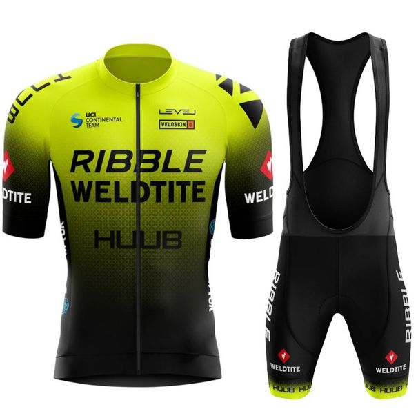 Summer Short Sleeve Cycling Jersey HUUB Road Bike Clothing Breathable Sports Suit With Silicone Seat Cushion Bib Shorts_desvips.com