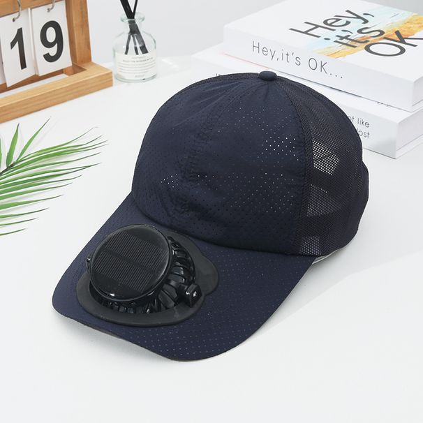 Summer Solar Charging Digital Dislay Fan Outdoor Quick-Dry Sunshade Sun Protection Wide Breathable Brim Hat Duckbill_desvips.com