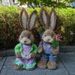 Rustic Style 45cm Straw Rabbit Kindergarten Handmade Plant Easter Home Decoration Shop Garden Arrangement_desvips.com