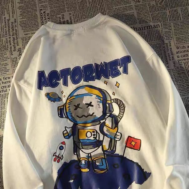American Hip Hop Trendy Astronaut Sweatshirt For Men Women, Loose Fit, Ins BF Lazy Style, High Street, Thin And_desvips.com