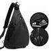 Waterproof Men's Leather Chest Bag For Cycling, High-end Men's Crossbody Shoulder Bag For Outdoor Hiking, Reflective Crossbody Bag_desvips.com