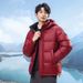 Yalu Short Men's Black Thickened Winter Hooded Windproof Regular Fleece Down Jacket_desvips.com