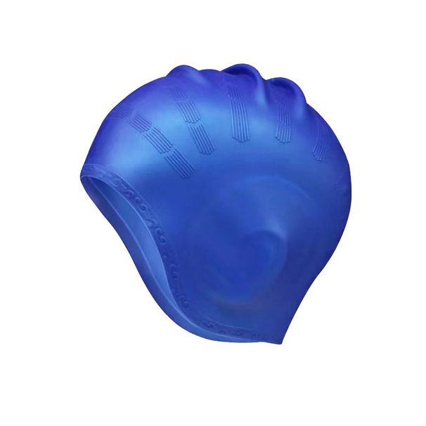 Silicone Swim Cap Ear Drop Cap Waterproof Non-slip Swimming Training For Adults_desvips.com