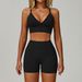 Cross-Border Seamless Tight Yoga Waist Slimming Quick-Drying Fitness Suit Outdoor Running Sports Set Women 7790_desvips.com