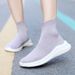 Sock Stretch Slip-On Boots Knit Casual Sneakers For Men Summer 2023 Trendy Mesh Breathable Walking Men's Shoes_desvips.com