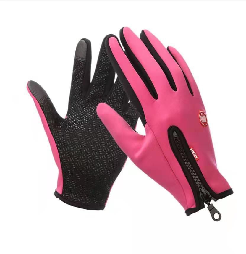 Cycling Gloves Ski Zipper Gloves, Waterproof, Windproof, Non Slip, Stylish Gloves_desvips.com