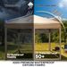 10x10 Pop Up Canopy With Mosquito Netting In Beige_desvips.com