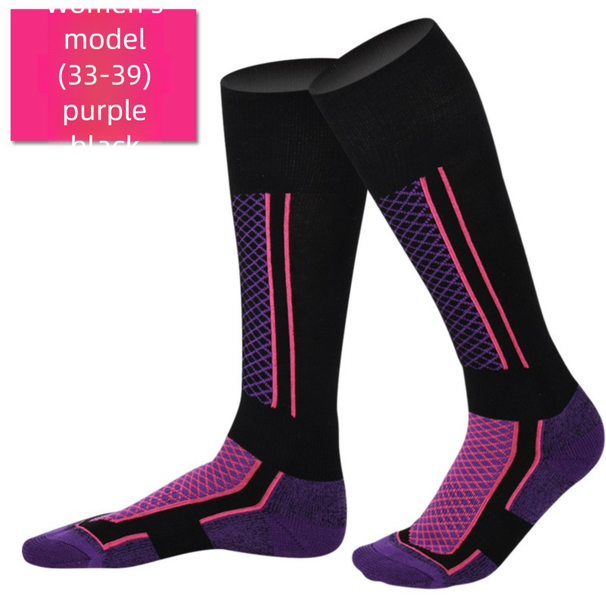 Professional Ski Women, Thickened Children's Winter Warm Outdoor Long Mountaineering Sports Socks For Men, High Tube_desvips.com