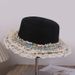 New Spring/Summer French Lace Trimmed Straw For Women, Casual Flat-Top Sun Hat, Beach Hat_desvips.com