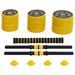 Set Manubri Regolabili 2 In 1 Con Barra Bilanciere, Pesi Manubri Pesi Con 12 Dischi Per Allenamento Casa/Palestra, Nero E Giallo_desvips.com