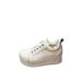 2025 New Spring Summer Canvas For Women Flat Mid-Top Height Increasing 8Cm White Versatile Casual Fashion Women's Shoes_desvips.com