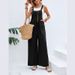 Women"s Solid Color Casual Strappy Jumpsuits _desvips.com