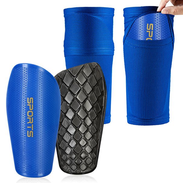 Soccer Shin Guards, Double Layer Breathable Mesh Calf Protectors, Shin Support Socks, Shin Guards With Elastic Pockets_desvips.com