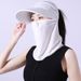 LazyZoom Women, Summer Face Covering, Veil For Riding Electric Bike, Outdoor Sun Hat, UV Protection Visor Hat_desvips.com
