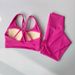 Women's Quick Drying Pilates Fitness Wear Set - Nude Feel Solid Color Shockproof Push up Sports Bra Yoga Training Outfit_desvips.com