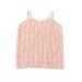 Girls' Knitted Camisole With Hollow-out Design, Summer Girls' Tank Top, Baby Children's Clothing, Available For Douyin_desvips.com