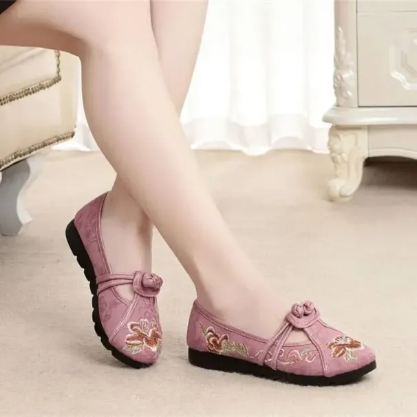 Sapatos Femininas Women Cute Sweet Wine Red Retro Traditional Anti Skid Slip On Loafers Lady Fashion Black Comfort Shoes_desvips.com