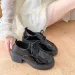 Spring 2024 New Black Platform Flats Women Loafers Slip On Boat Shoes Designer Quality Casual Leather Oxfords_desvips.com