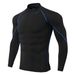 Men's Quick-Dry Compression Shirt, High Elasticity Breathable Long Sleeve Workout Top For Running & Gym,_desvips.com