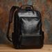 NASVA Genuine Leather Vintage Men's Backpack Laptop Schoolbag Outdoor Camping Office Commuter Bag_desvips.com