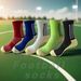 Professional Adult Mid Calf Soccer Socks Non-Slip Shock Absorbing Terry Cloth Sole Thickened Match Training Sports Socks_desvips.com