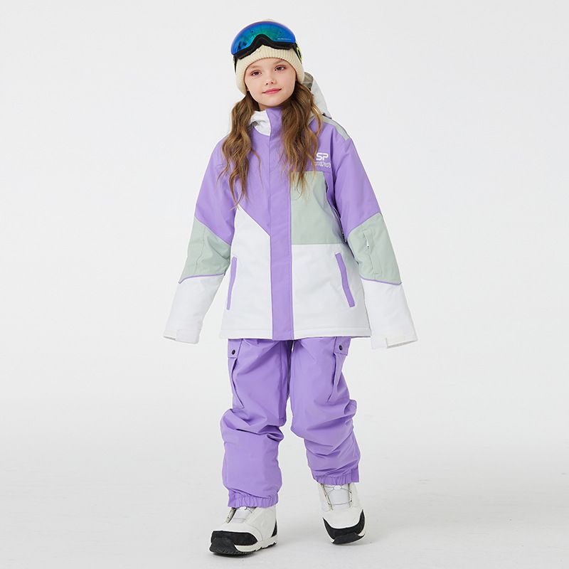 NOKO-Children's Ski Suit Sets For Boys And Girls, Waterproof And Warm Winter Outdoor Thickened Snowboard And Double-board Children's Ski Suits_desvips.com
