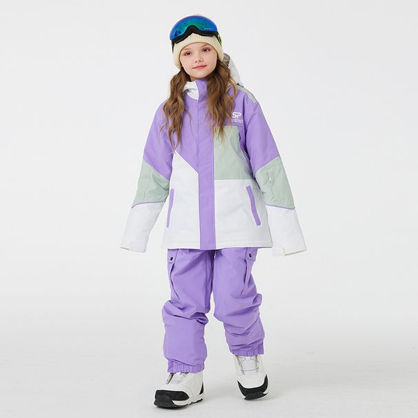 NOKO-Children's Ski Suit Sets For Boys And Girls, Waterproof And Warm Winter Outdoor Thickened Snowboard And Double-board Children's Ski Suits_desvips.com