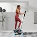 Stepper Con Manubrio, Pedali Antiscivolo E Monitor LCD, In Acciaio E ABS, 55x44x108 Cm, Bianco Nero E Bianco_desvips.com