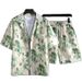 Foreign Trade Summer Men's Swim Trunks, Beach Shorts, Large Size, Sanya Vacation Shorts Set, Printed Shirt For Outdoor_desvips.com