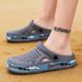 2025 new style fashionable outdoor sandals women's platform combination thick soled beach shoes letter velcro sandals_desvips.com