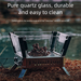 Outdoor Camping Dance Fire Pit Stainless Steel Quartz Explosion-Proof Glass Firewood Stove Portable Folding Campfire_desvips.com