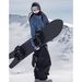 Simple, Large-size Snowboarding Pants For Men And Women, Couple Style, Loose Fit, Fleece-lined, Warm, Waterproof,_desvips.com