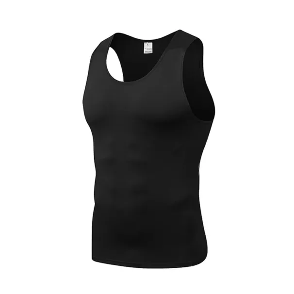 Men's Running Vests Compression Sleeveless Fitness Tight Quick Drying Training Tank Tops Breathable Moisture Basketball_desvips.com