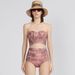 2025 New Bikini Two-Piece Swimsuit High-End Animal Print Ruched Soccer Jerseys_desvips.com