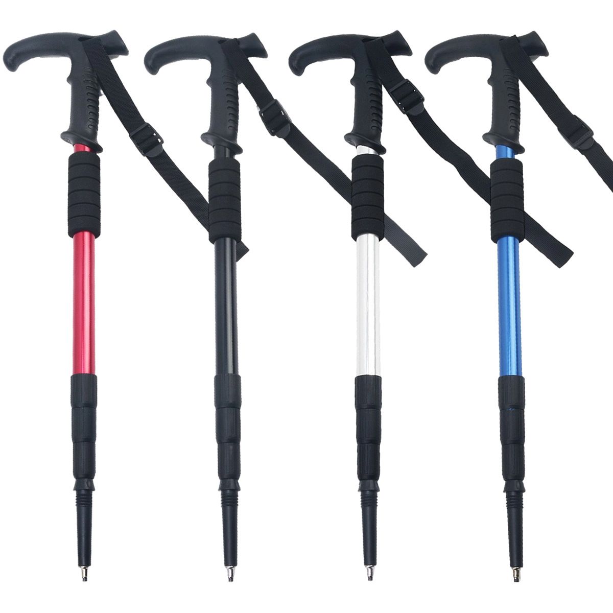 Travel Trekking Telescopic Climbing Outdoor Aluminum Alloy Hiking Poles Walking Sticks Canes_desvips.com