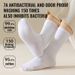 MiiOW 100% Pure Cotton Socks Men Business Dress White Black Long Deodorant Antibacterial Sports Running Short Sock_desvips.com