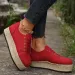 Womens Fashionable Canvas Casual Shoes For Spring And Summer Round Shoelaces Breathable Leopard Print Sneakers Large_desvips.com