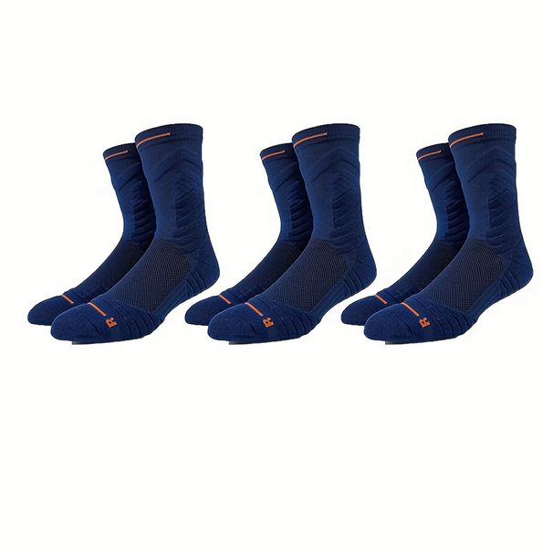 3 Pairs Professional Practical Basketball Sport For Men Towel Bottom Thickened Shock Absorption Women Football Socks_desvips.com