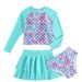 2025 Foreign Trade Children's Three-Piece Set, Mermaid Girl's Two-Piece Swimsuit For Beach Leisure_desvips.com