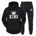 Autumn Winter Fleece Sports Couple Men's And Women's Sweatshirt Suit_desvips.com