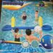 Inflatable Water Sports Set - 3-in-1 Volleyball Net, Handball Goal & Basketball Hoop With Beach Ball - Family Pool Beach Toy - Durable PVC_desvips.com