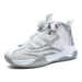 Summer Flyknit Mesh Breathable Rotating Basketball Children's Sports Shoes_desvips.com