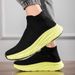 Men's Casual Sneakers Breathable Mesh Socks Fashion Sport Running Shoes Ankle Boots Slip-on Tennis Loafers For Women_desvips.com