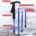 Trekking Pole Cane Telescopic Stick Carbon Fiber Anti-Shock Straight Handle Walking Mountaineering Crutches Telescopic Hiking Trekking Poles_desvips.com